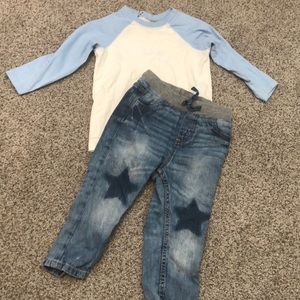 Baseball outfit w/star pants